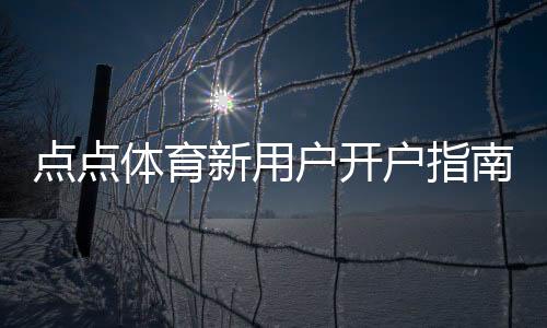 点点体育新用户开户指南：新手快速注册流程、实名认证与首存攻略