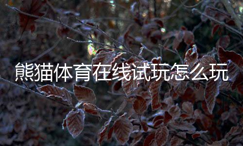 熊猫体育在线试玩怎么玩?新手注册、试玩流程与注意事项详解