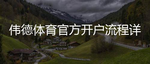 伟德体育官方开户流程详细教程：注册步骤、身份验证与安全注意事项