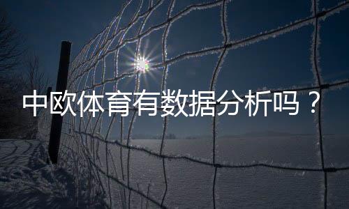 中欧体育有数据分析吗?一文看懂功能、来源与实战用法