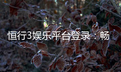 恒行3娱乐平台登录:畅享顶级棋牌与电子游艺的完美体验