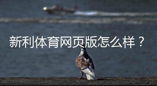 新利体育网页版怎么样?2026最新评测:安全性、功能、充值提现与用户口碑全解析