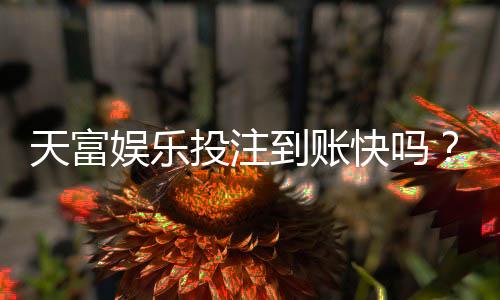 天富娱乐投注到账快吗？实测3分钟极速到账体验分享