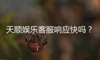 天顺娱乐客服响应快吗？实测体验告诉你答案