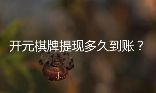 开元棋牌提现多久到账？到账时间及影响因素解析