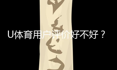 U体育用户评价好不好?真实玩家体验分享与深度解析