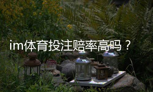 im体育投注赔率高吗?深度解析平台优势与实战策略